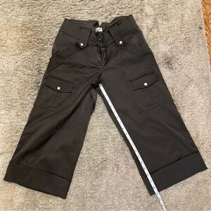 Women's Black Wide-Leg Cargo Pants